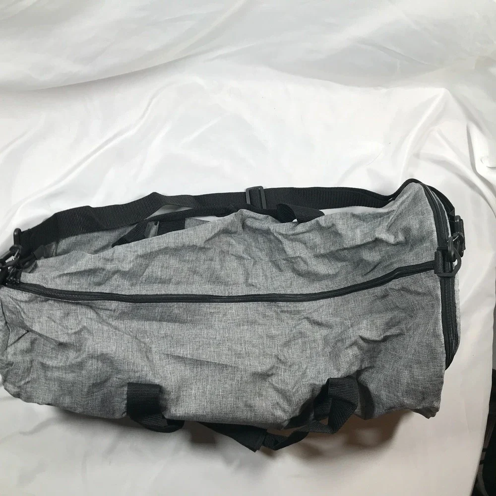 NFL Chicago Bears Gray Duffel Bag Zip Closure Shoulder Strap Handles 24
